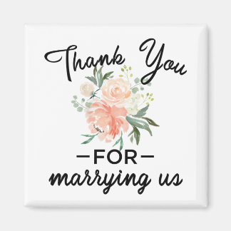 Aimant Merci officiel Mariage floral