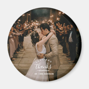 Aimant Merci photo Mariage Love and Merci