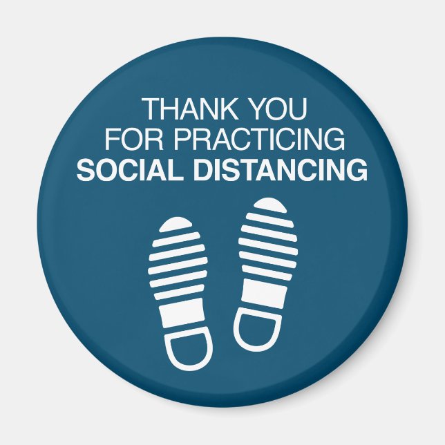 Aimant Merci Pour Pratiquer La Distance Sociale (Devant)