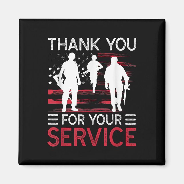 Aimant Merci Pour Votre Service Memorial Day (Devant)