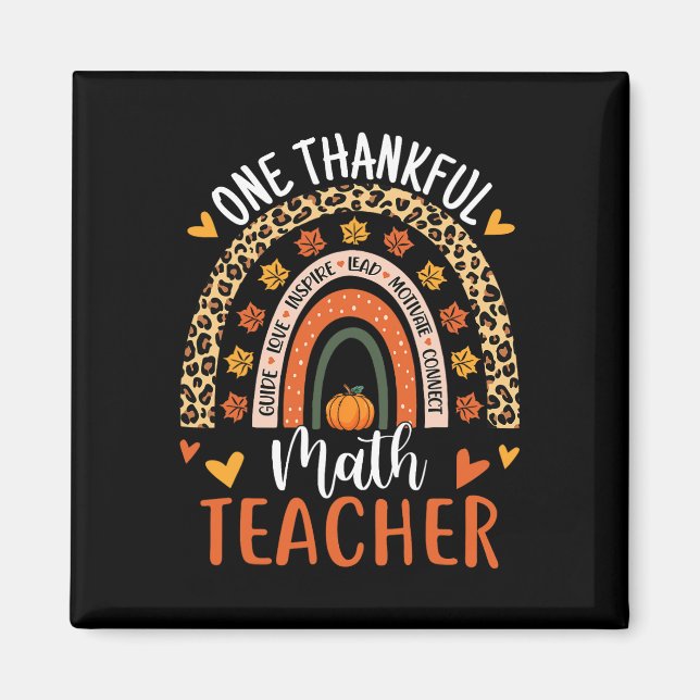 Aimant Merci professeur de mathématiques amusant Thanksgi (Devant)