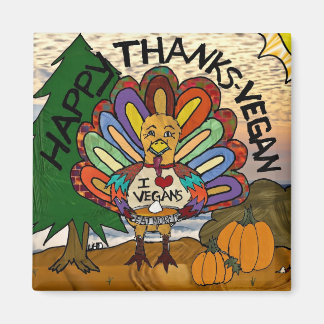 Aimant Merci Vegan Thanksgiving Turquie