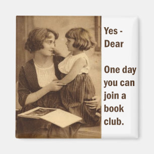 Aimant mère et fille de club de lecture