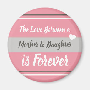 Aimant Mère et fille rose et gris