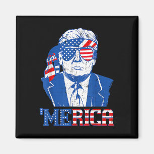 Aimant Merica Donald Trump - Drôle Trump 4 juillet Amer