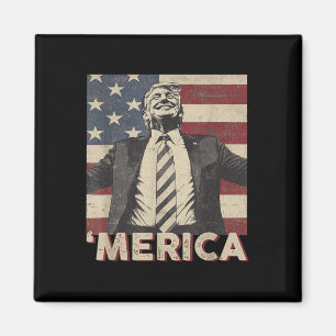 Aimant Merica Trump Drapeau américain 4 juillet Patriote