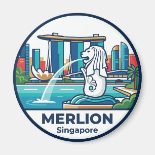 Aimant Merlion Singapour
