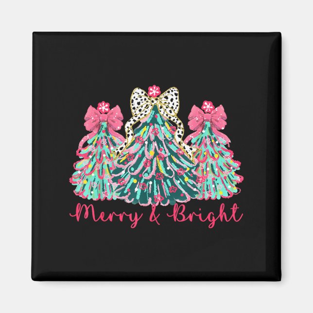 Aimant Merry And Bright Christmas Tree Xmas Tree Family H (Devant)