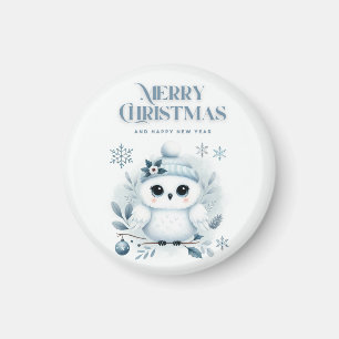 Aimant Merry Christmas Owl