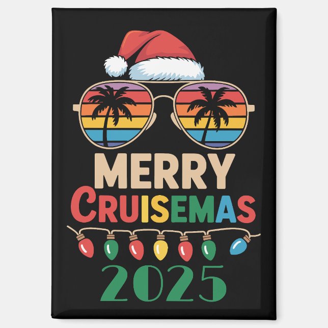 Aimant Merry Cruisemas 2025 Personalized Xmas Cruise (Recto)