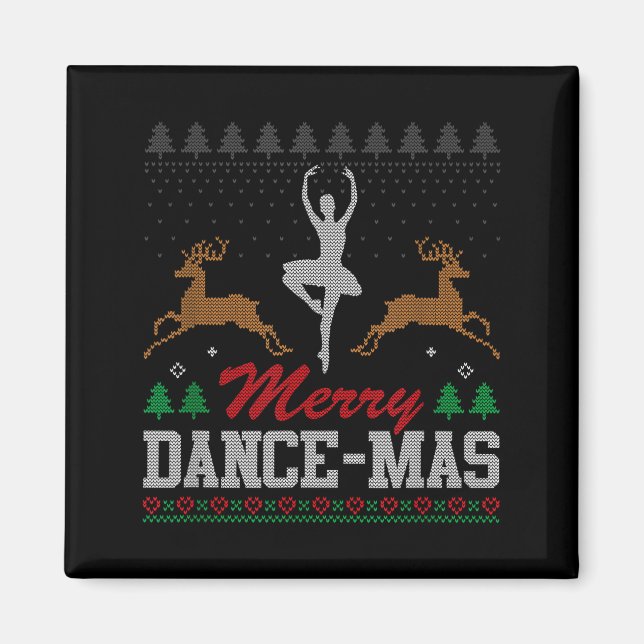 Aimant Merry Dance-mas Ballet Dancer Ugly Christmas Balle (Devant)