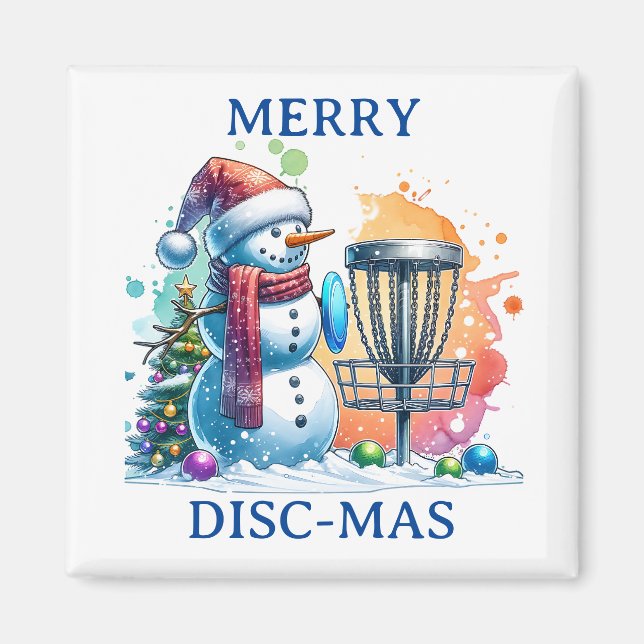 Aimant Merry Disk-mas | Jour de golf sur disque (Devant)