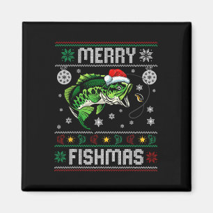 Aimant Merry Fishmas Amusants Pêche Pêcheur de poisson Ug