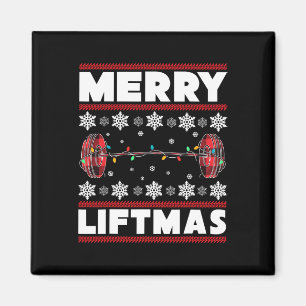 Aimant Merry Liftmas Amusant Noël Gym Entraînement Fitnes