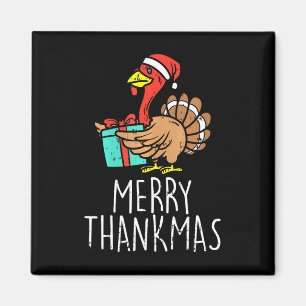 Aimant Merry Thankmas Santa Turkey Day Thanksgiving