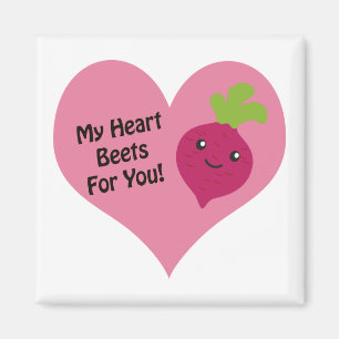 Aimant Mes betteraves de coeur pour vous
