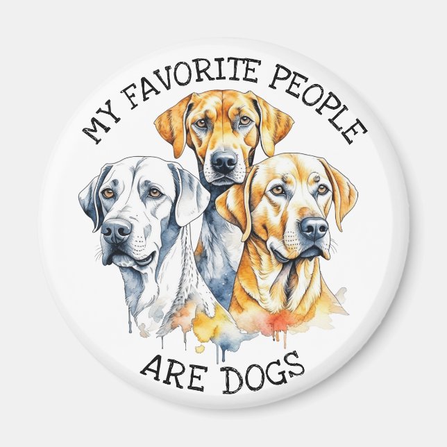 Aimant Mes gens préférés sont des chiens (Devant)