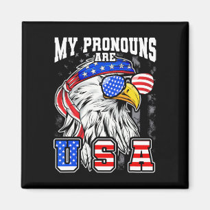 Aimant Mes Pronounes Sont Usa Aigle Américain Amusant 4èm