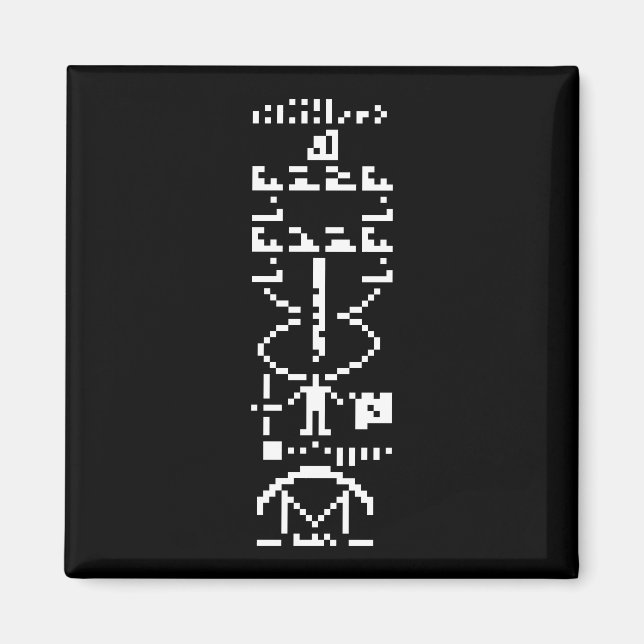 Aimant Message binaire Arecibo 1974 (Devant)