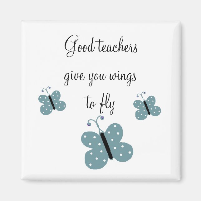 Aimant Message de bons enseignants (Devant)