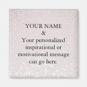 Aimant Message personnalisé Parties scintillant rose