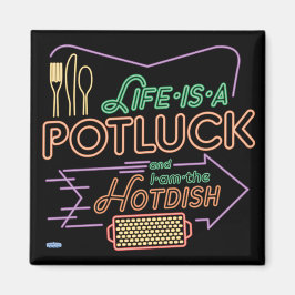 Aimant Messages magnétiques "Potluck Hotdish"