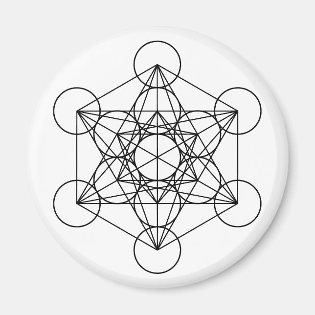 Aimant Métatron Cube Géométrie Sacrée (Devant)