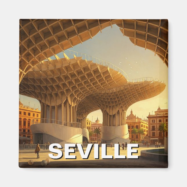Aimant Metropol Parasol Séville Espagne Voyage (Devant)