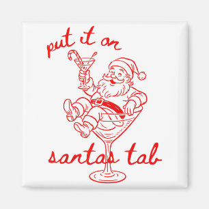 Aimant Mettez-le sur l'onglet de Santa Drôle de Noël Queu
