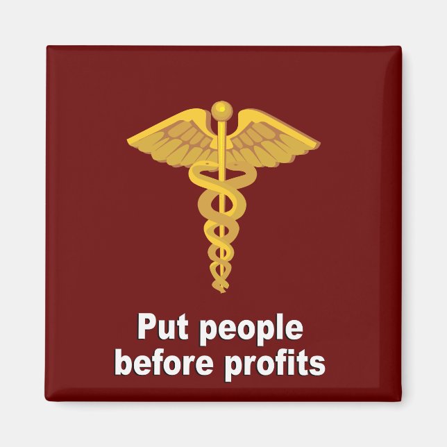 Aimant Mettre les gens avant les profits (Devant)