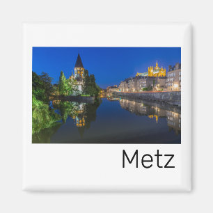 Aimant Metz Temple Neuf France Nuit Moselle Souvenir