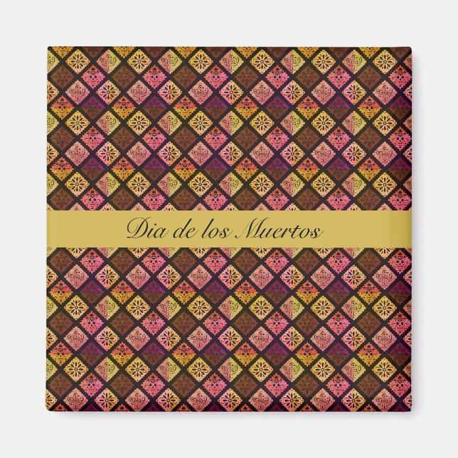 Aimant mexicain Dia de los Muertos personnalisable (Devant)