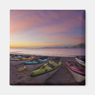 Aimant Mexique, Baja, Mer de Cortez. Kayaks de mer et