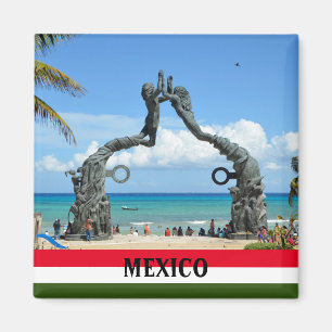 Aimant Mexique Playa del Carmen Beach Statue Souvenir