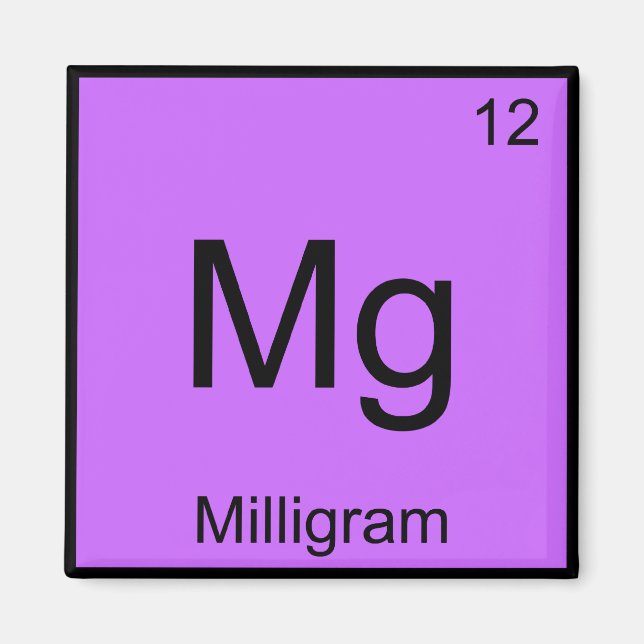 Aimant Mg - Milligram Funny Chimie Élément Symbole Tee (Devant)