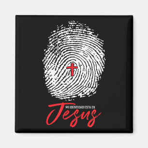 Aimant Mi Identidad En Jesus Foi Tee - shirts inspirants