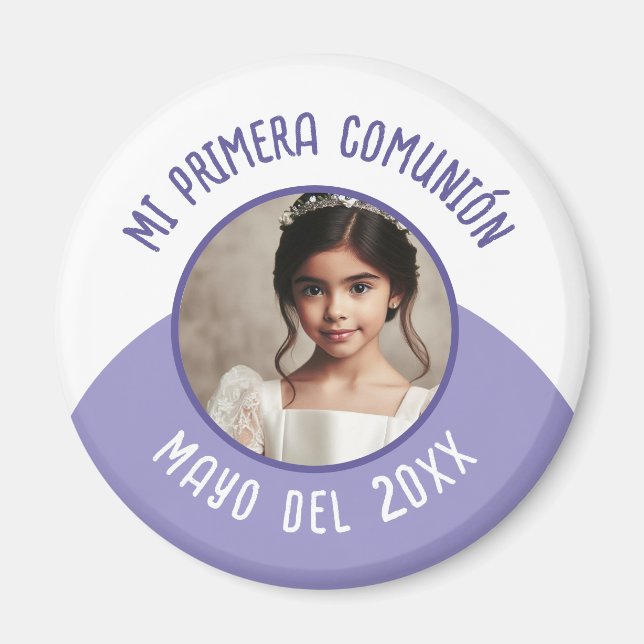 Aimant Mi primera comunión con foto recuerdo (Devant)
