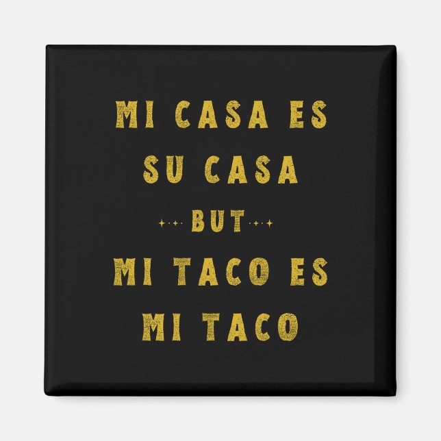 Aimant Mi Taco Es Mi Taco Cinco De Mayo Espèce Nourriture (Devant)