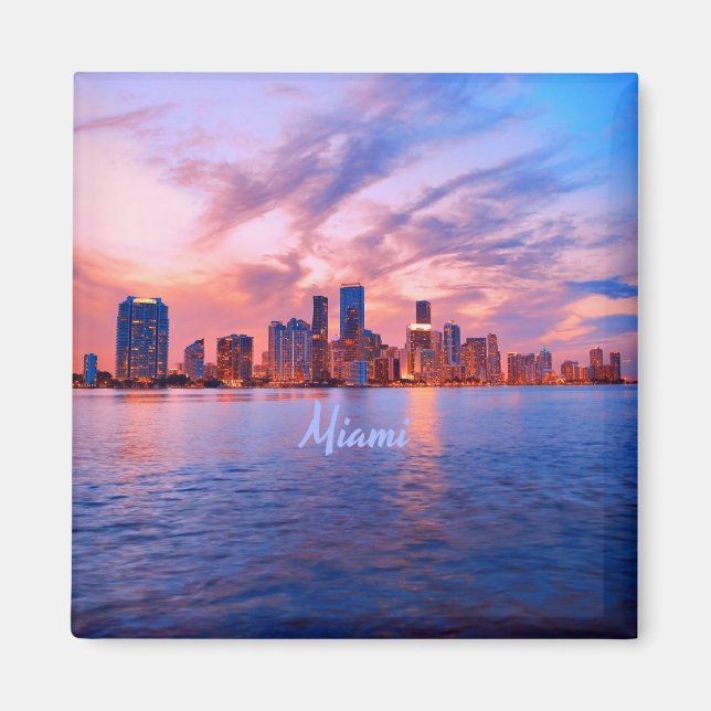 Aimant Miami Beach Floride City Skyline (Devant)