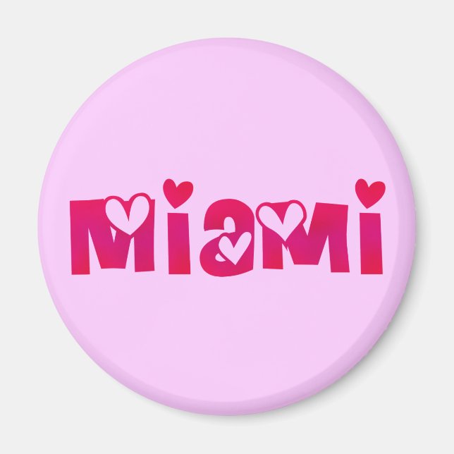 Aimant Miami dans les coeurs (Devant)