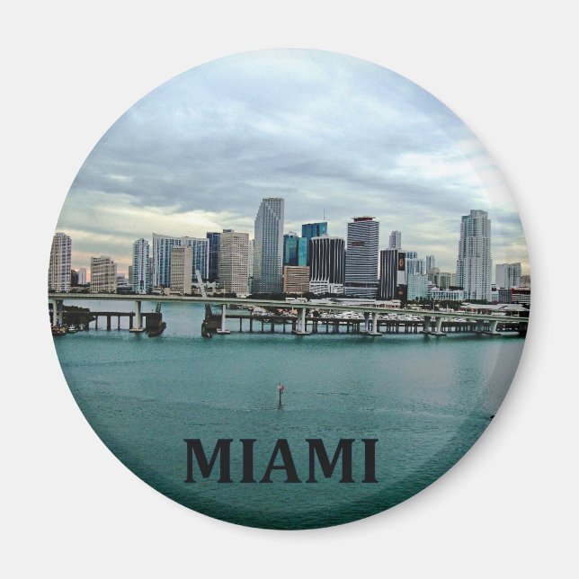 Aimant Miami Florida Skyline (Devant)