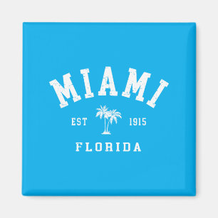 Aimant Miami Floride Rétro Hommes Femmes Souvenir Palmier