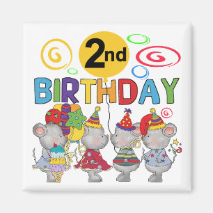 Aimant Mice 2e anniversaire T-shirts et cadeaux