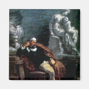 Aimant Michelangelo dans son Studio