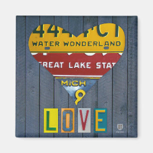 Aimant Michigan Heart LOVE par Design Turnpike