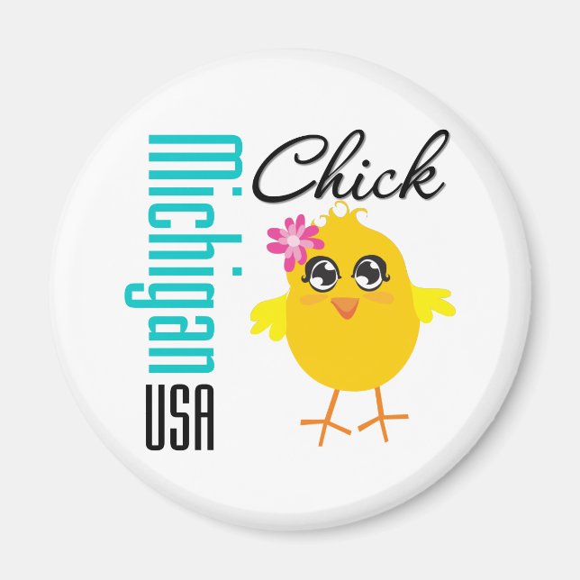 Aimant Michigan USA Chick (Devant)
