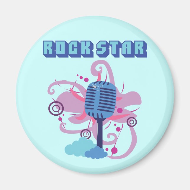 Aimant Microphone rock Star (Devant)