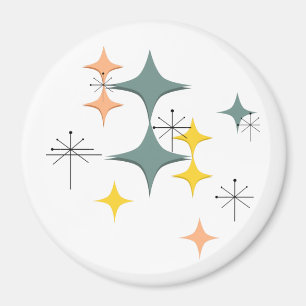 Aimant Mid Century Modern Eames atomique Starburts person