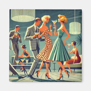 Aimant Mid Century Modern Martini Dance Cocktail Party