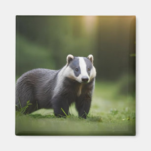 Aimant Miel mignon Badger's Wildlife Dont Care Meles Mele